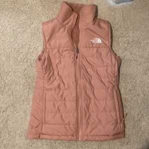 North Face Vest in Dusty Pink— Reversible